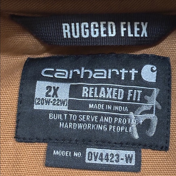 Carhartt Women’s Size 2X (20-22) Quilted Rugged Flex Relaxed Vest BRN OV4423-W - Picture 10 of 11